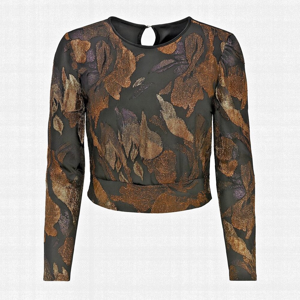 Warren Petites Blouse Sparkle Party Y2K Glam Small Metallic Retro Grunge Whimsi